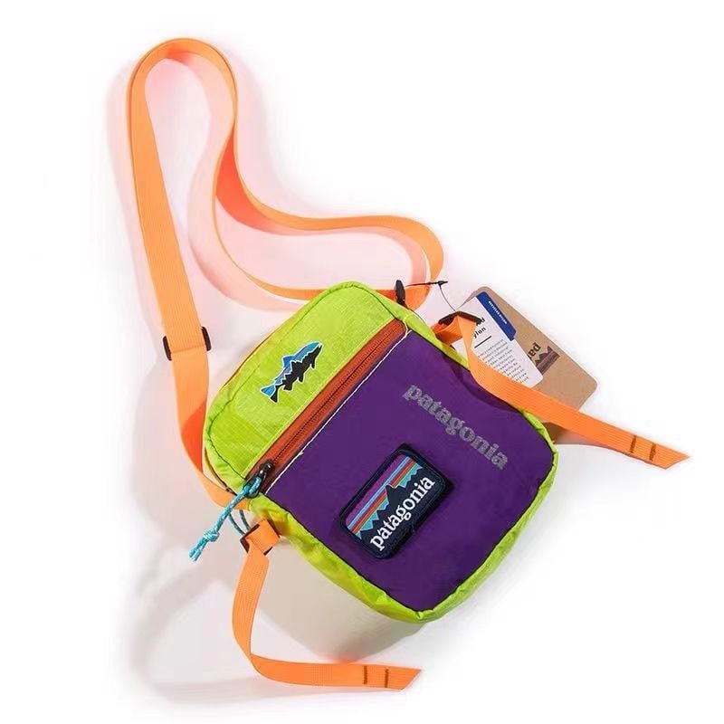 Geantă unisex pentru telefon, pentru sport în aer liber, imprimeu cu litere, design vertical, curea peste umăr în stil urban (material: nylon; impermeabil; ușor; căptușeală: poliester)