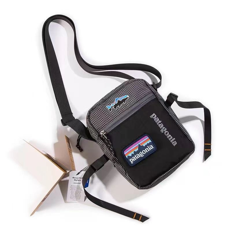 Geantă unisex pentru telefon, pentru sport în aer liber, imprimeu cu litere, design vertical, curea peste umăr în stil urban (material: nylon; impermeabil; ușor; căptușeală: poliester)