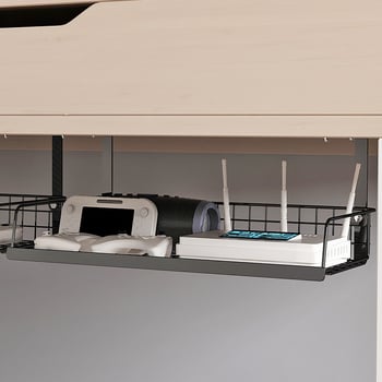 Кабелен организатор под бюрото, метален, японски стил, марка Wotron, за настолно съхранение