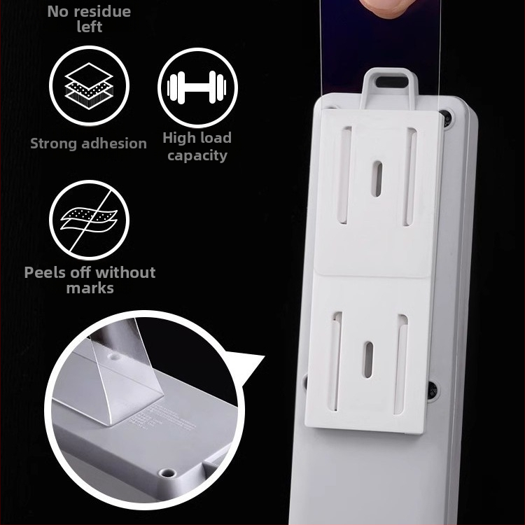 Nástenný držiak na predlžovač — Bezvŕtové uchytenie, organizér káblov pre router a zásuvku, plast, moderný jednoduchý štýl, Značka We Jian