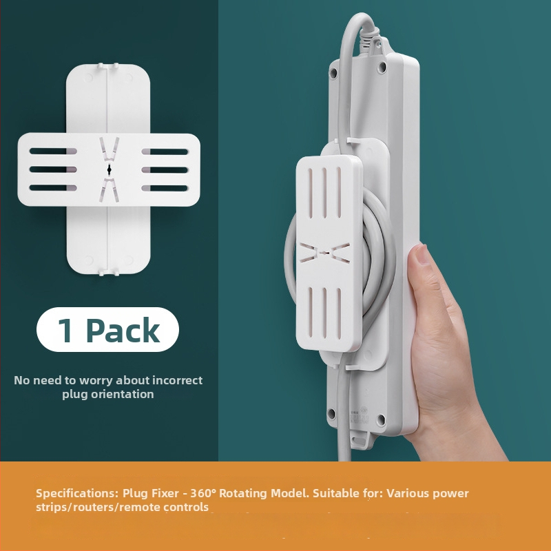 Nástenný držiak na predlžovač — Bezvŕtové uchytenie, organizér káblov pre router a zásuvku, plast, moderný jednoduchý štýl, Značka We Jian