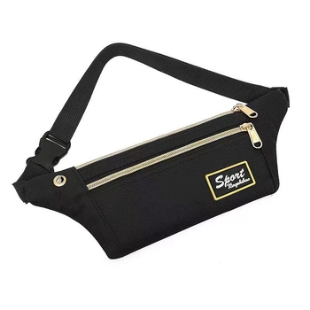 Borsetă de talie pentru bărbați și femei, multifuncțională cu broderie, din Oxford, impermeabilă, buzunar pentru telefon în interior și buzunar cu fermoar, cu strat intermediar, utilizare zilnică