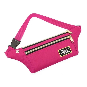 Borsetă de talie pentru bărbați și femei, multifuncțională cu broderie, din Oxford, impermeabilă, buzunar pentru telefon în interior și buzunar cu fermoar, cu strat intermediar, utilizare zilnică