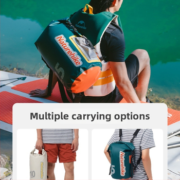 Ārējā ūdensnecaurlaidīgā soma ar sausā–mokra atdalīšanu raftingam, pludmalei, peldēšanai un niršanai — mugursomas uzglabāšanai, zīda ziedu materiāls, pavasaris 2025