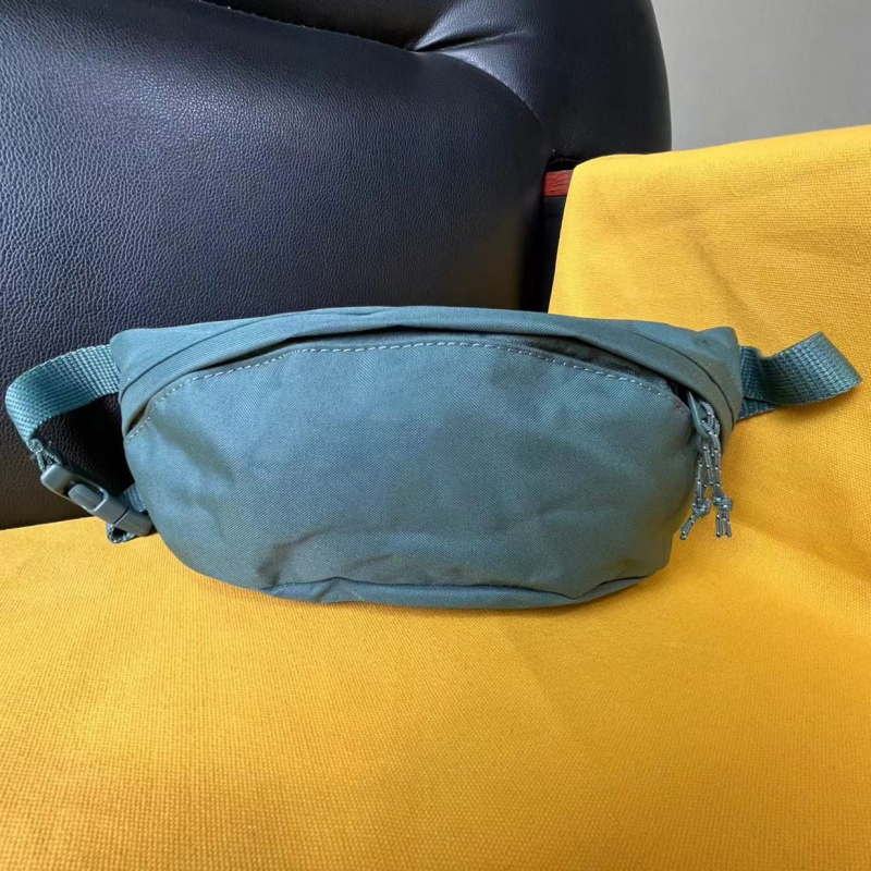 Pojasna torbica bez kopče - platnena, vodootporna, unisex, ulični stil, podstava od poliestera