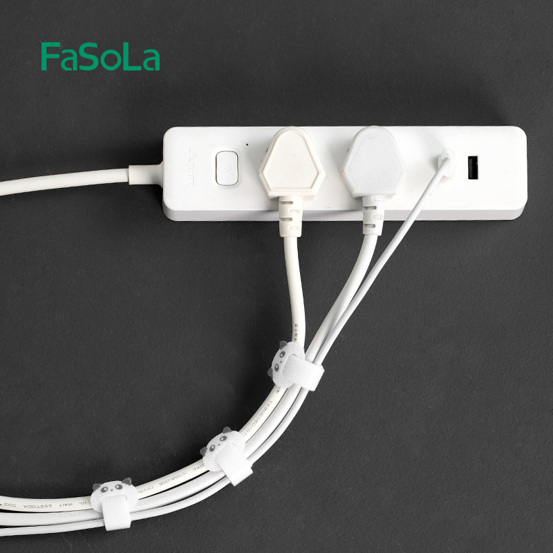 FaSoLa Velcro organizator za kabele – najlon, jednostavan i moderan dizajn; pogodan za pohranu kablova na stolu, u spavaćoj sobi i dnevnoj sobi