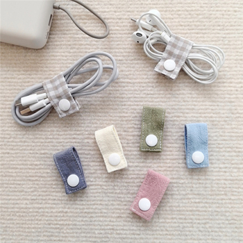 Xy textilný organizér káblov – INS štýl, zväzovanie s pútkom, pre dátové káble, slúchadlá a nabíjacie káble