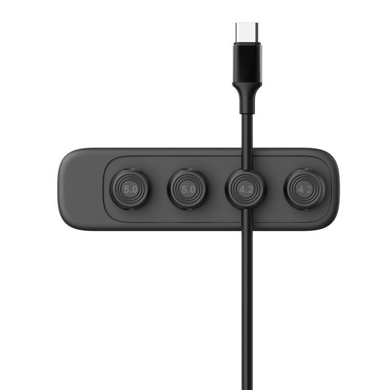 Силиконов магнитен комплект за управление на кабели с няколко секции, автомобилен кабелен организатор и настолен самозалепващ държател за кабели