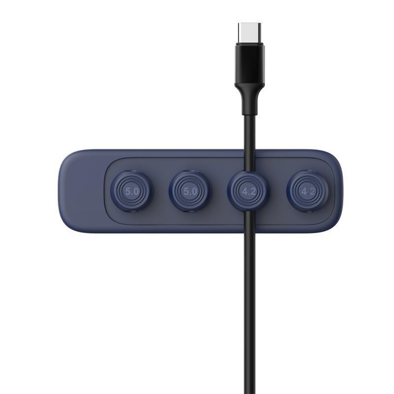 Силиконов магнитен комплект за управление на кабели с няколко секции, автомобилен кабелен организатор и настолен самозалепващ държател за кабели