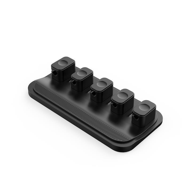 Силиконов магнитен комплект за управление на кабели с няколко секции, автомобилен кабелен организатор и настолен самозалепващ държател за кабели