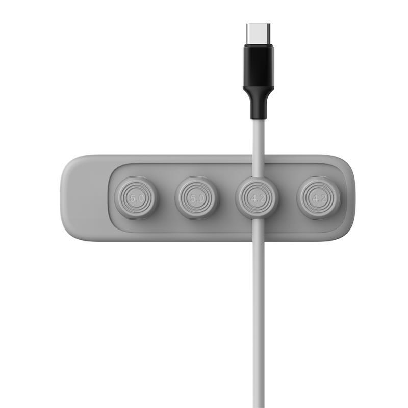 Силиконов магнитен комплект за управление на кабели с няколко секции, автомобилен кабелен организатор и настолен самозалепващ държател за кабели