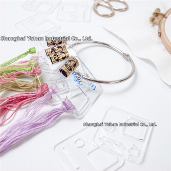 Ακρυλική πλάκα κεντήματος με σταυροβελονιά – πλακέτα περιέλιξης κλωστής και εργαλείο κεντήματος για κρέμαση