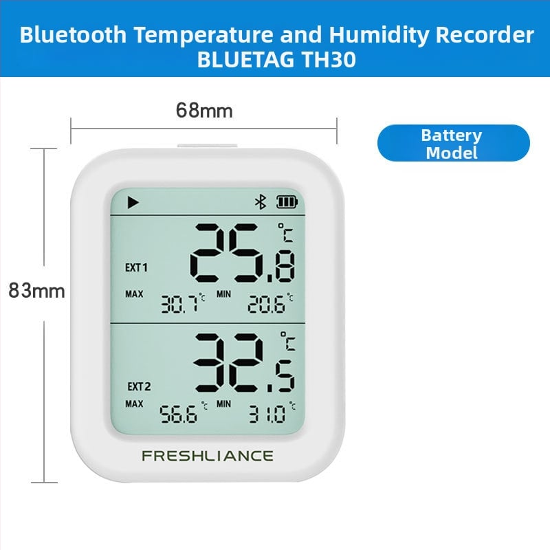 Безжичен регистратор за температура и влажност за оранжерийно отглеждане, високопрецизен регистратор за студено съхранение и хладилни камиони