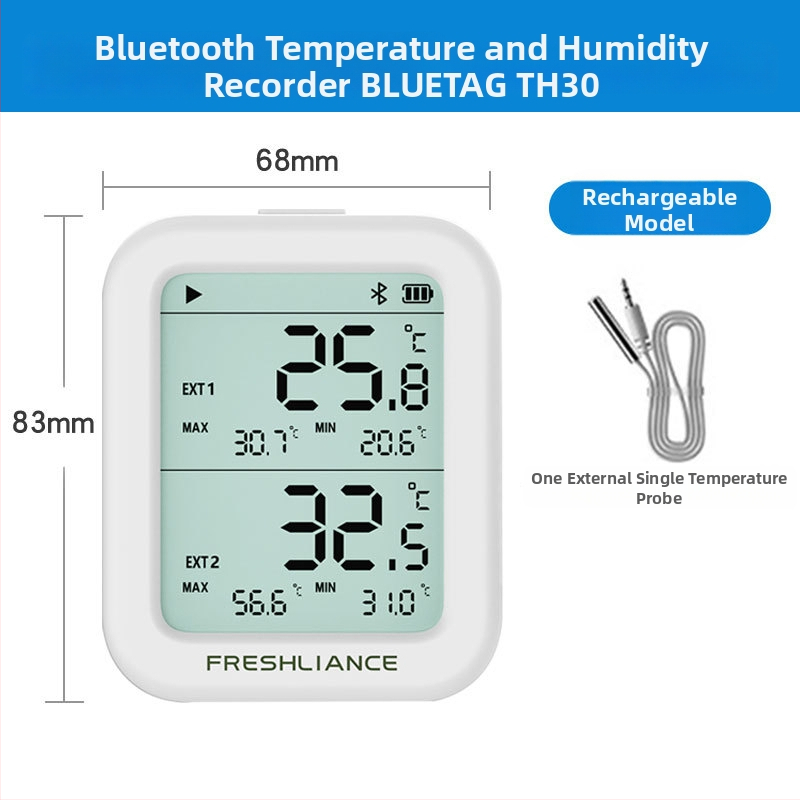 Безжичен регистратор за температура и влажност за оранжерийно отглеждане, високопрецизен регистратор за студено съхранение и хладилни камиони