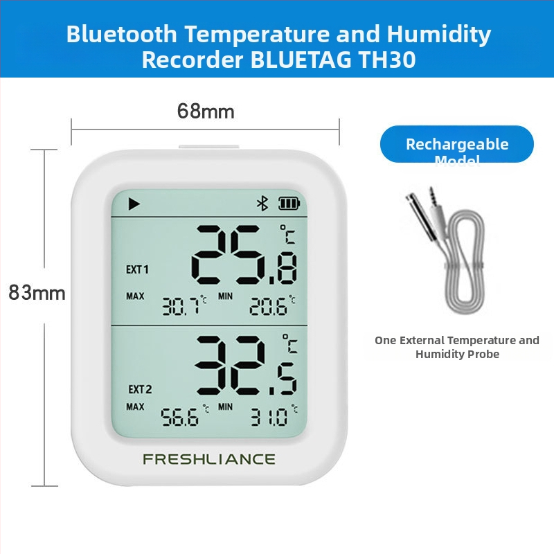 Безжичен регистратор за температура и влажност за оранжерийно отглеждане, високопрецизен регистратор за студено съхранение и хладилни камиони