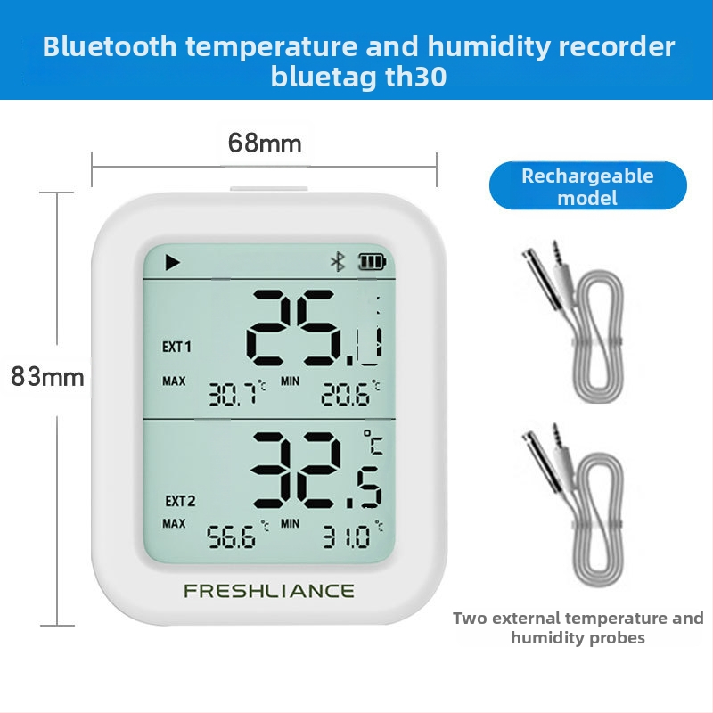 Безжичен регистратор за температура и влажност за оранжерийно отглеждане, високопрецизен регистратор за студено съхранение и хладилни камиони