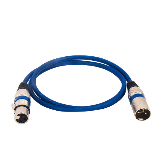 Cablu audio XLR cu 3 conductori, masculin-feminin, DMX5 pentru iluminare pe scenă, pentru microfon, nucleu din cupru fără oxigen, conectori placati cu nichel