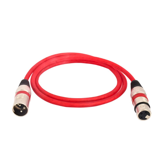 Cablu audio XLR cu 3 conductori, masculin-feminin, DMX5 pentru iluminare pe scenă, pentru microfon, nucleu din cupru fără oxigen, conectori placati cu nichel