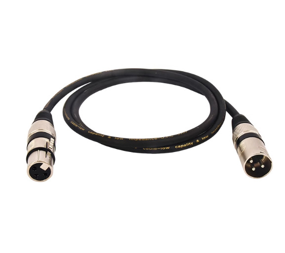Cablu audio XLR cu 3 conductori, masculin-feminin, DMX5 pentru iluminare pe scenă, pentru microfon, nucleu din cupru fără oxigen, conectori placati cu nichel