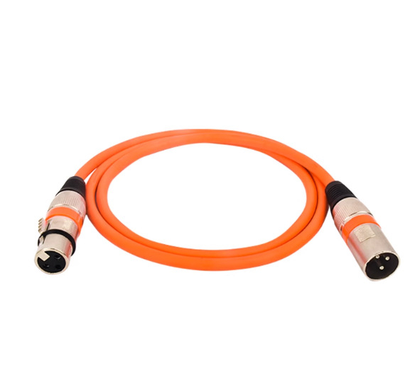 Cablu audio XLR cu 3 conductori, masculin-feminin, DMX5 pentru iluminare pe scenă, pentru microfon, nucleu din cupru fără oxigen, conectori placati cu nichel
