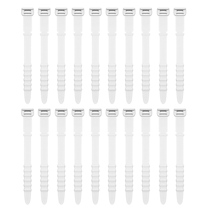 ZD002 Silikona kabelu organizētājs, lente k Kabelu vijošanai, datu un austiņu kabeliem, komplekts 20 gab., pašslēgšanās, ar divām atverēm