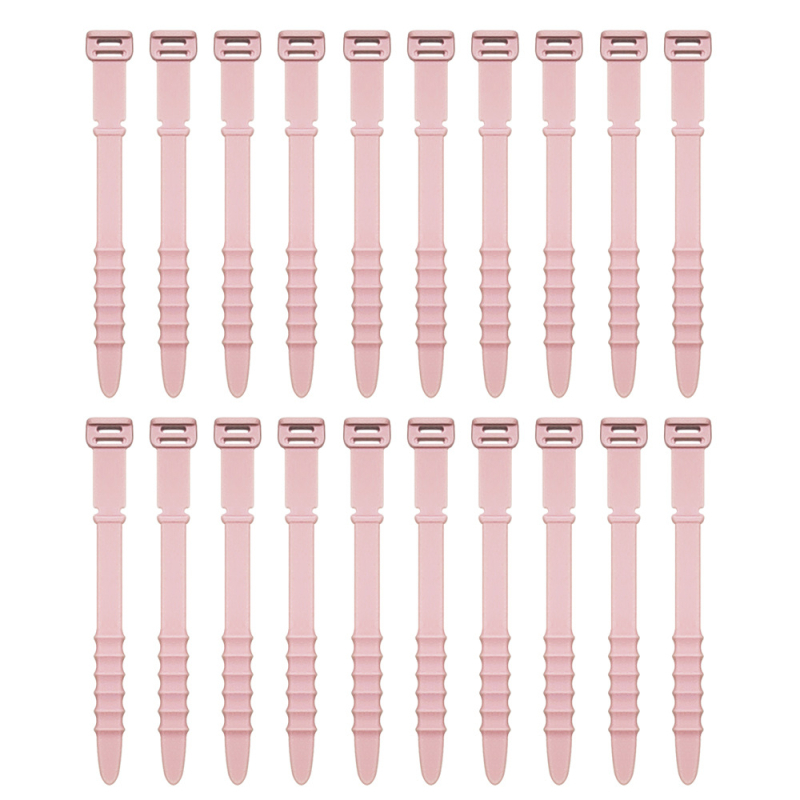 ZD002 Silikona kabelu organizētājs, lente k Kabelu vijošanai, datu un austiņu kabeliem, komplekts 20 gab., pašslēgšanās, ar divām atverēm