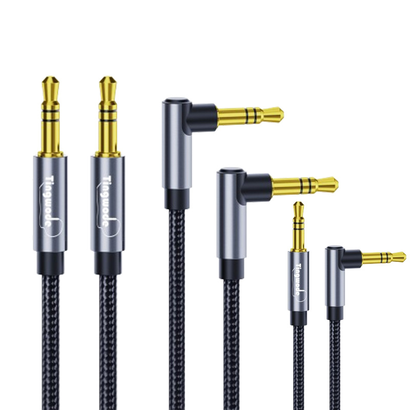 Cabl AUX audio 3,5 mm, măr-măr, nucleu din cupru, contact aurit, ROHS, universal pentru PC și dispozitive mobile