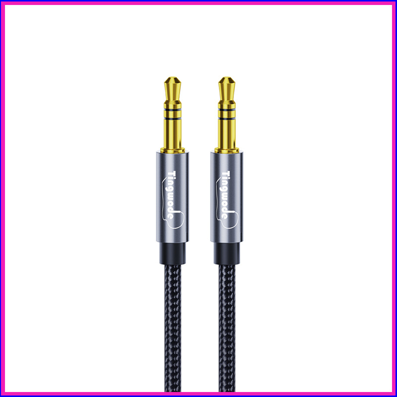 Cabl AUX audio 3,5 mm, măr-măr, nucleu din cupru, contact aurit, ROHS, universal pentru PC și dispozitive mobile