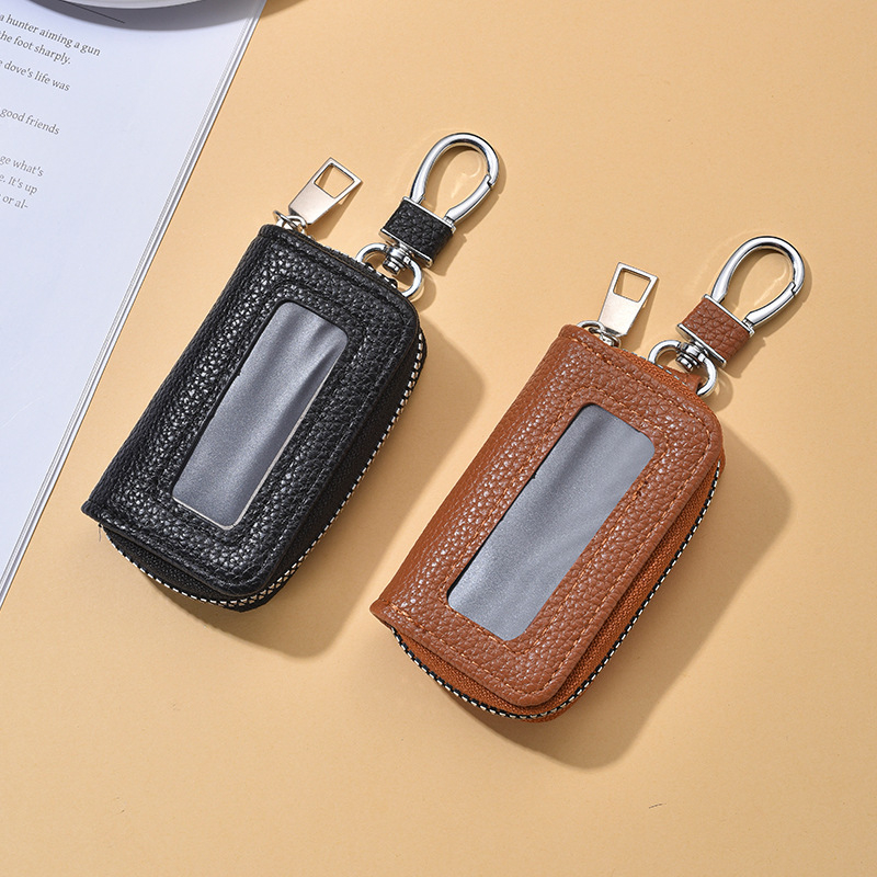 Torba za ključeve od PU materijala, vodootporna, proširiva kapacitet, podstava od sintetičke kože, unisex