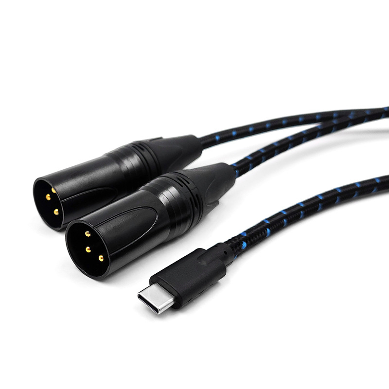 TYPE-C kabel za 2XLR 3-pin za pojačala i audio sustave, jezgro: najlon, vodič: bakar bez oksidacije, težina 0,03 kg, marka Earmax