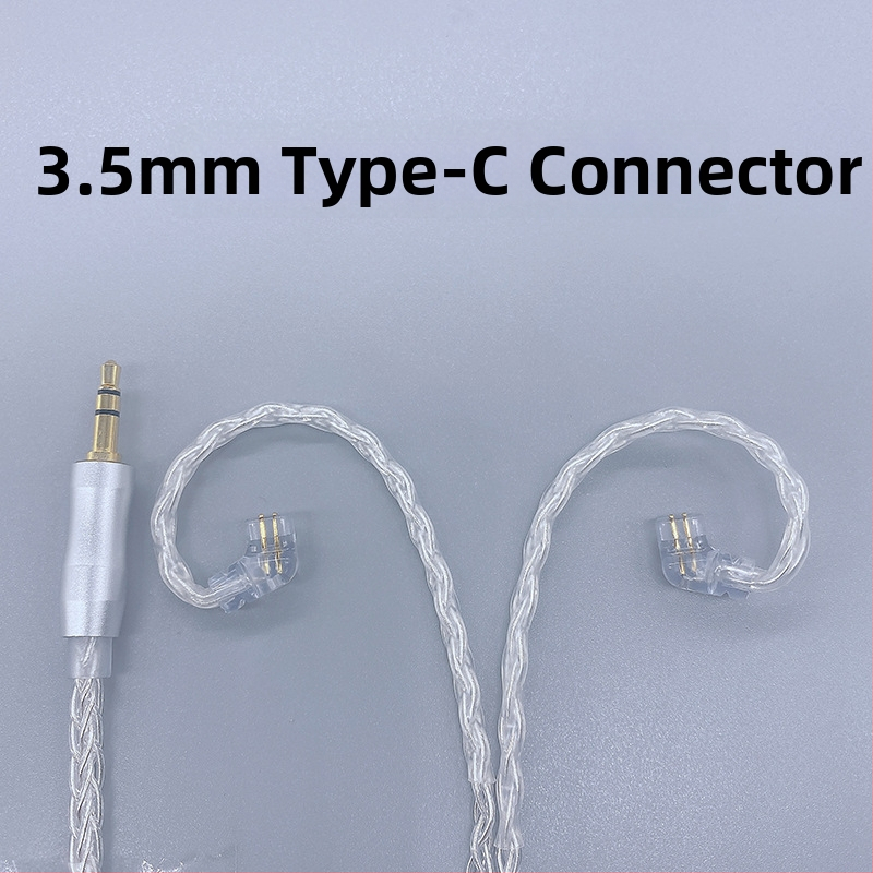 Slušalački kabel s osam vlakana, srebrno prevučeni vodiči, KZ MMCX priključak, balansirani 4,4 mm