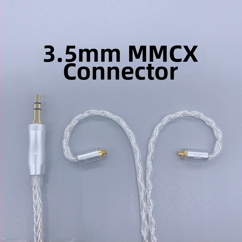 Slušalački kabel s osam vlakana, srebrno prevučeni vodiči, KZ MMCX priključak, balansirani 4,4 mm