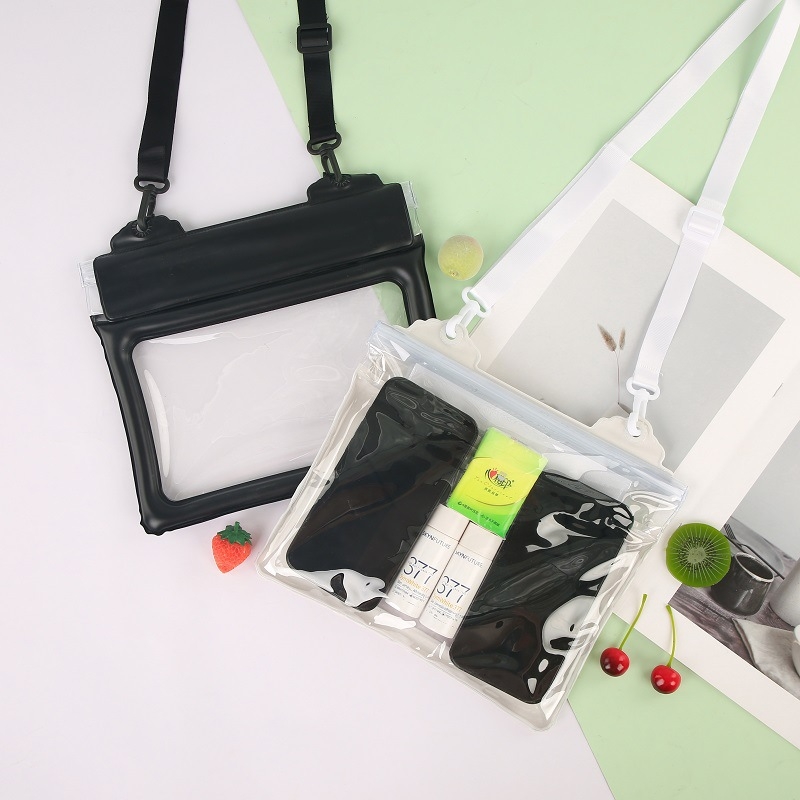 Crtić stil vodootporna torbica za telefon, pluta, prozirna, četiri sloja brtve, crossbody za rafting, osjetljiv na dodir