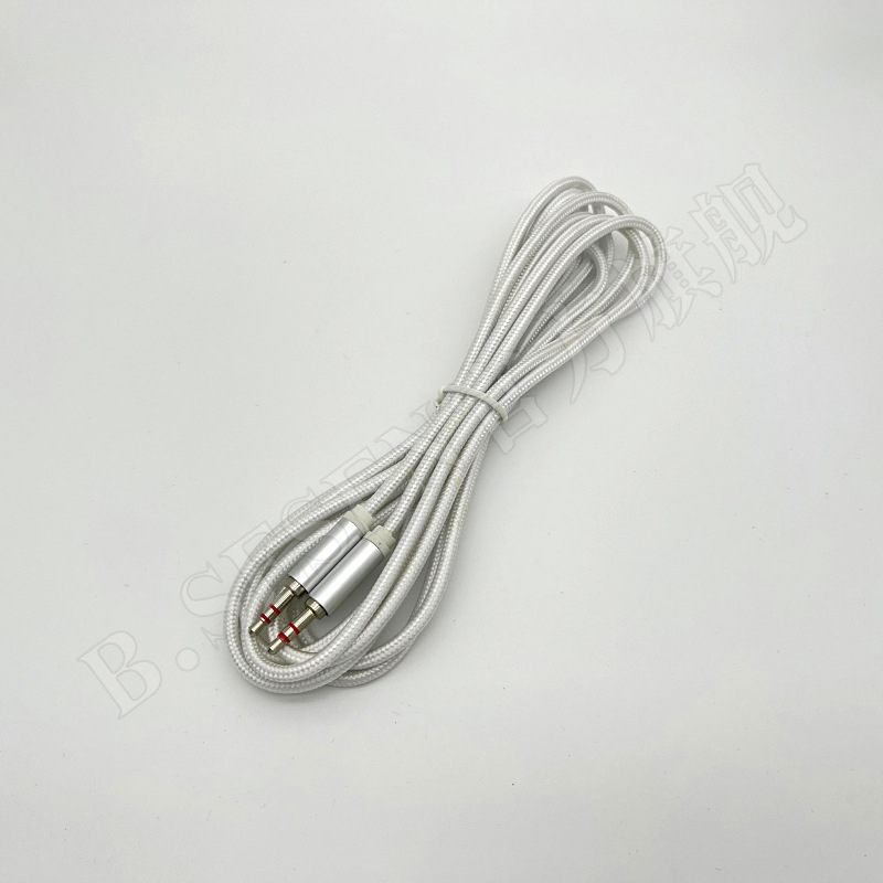 3 m pleteni AUX audio kabel, 3,5 mm muški–muški, za auto audio sustav, telefon i računalo