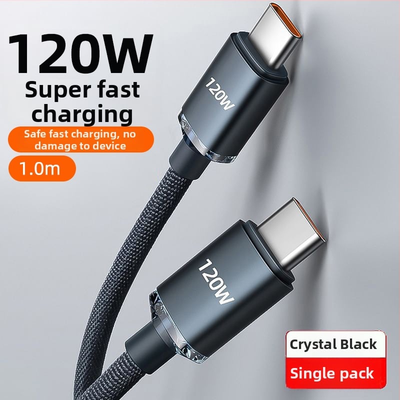 Kétfejes Type-C adatkábel 120W-os gyors töltéssel, kompatibilis Huawei Mate60 és Apple eszközökkel