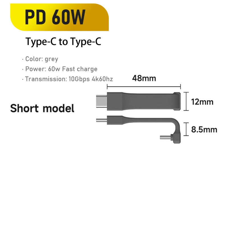Type-C dvostrani kabel za prijenos podataka, brzo punjenje, do 40 Gbps, ABS