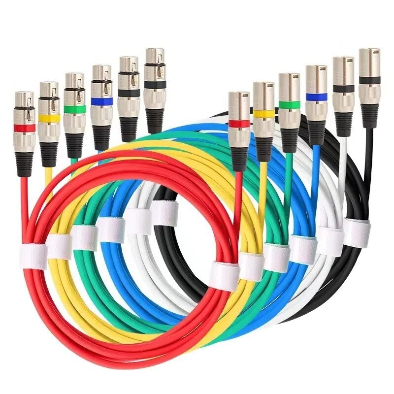 XLR muški i ženski balansirani audio kabel, 3-žilni bakreni vod, niklani konektori, CE certifikat, proizvedeno prema nacrtima