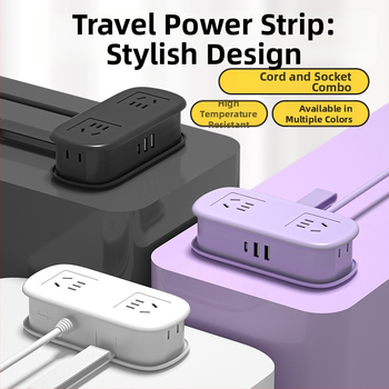 Мини настолен захранващ разклонител с USB зареждане, преносим за настолно използване – CCC сертифициран