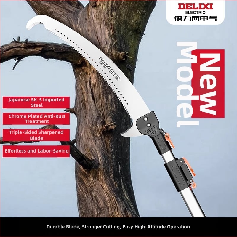 Delixi τηλεσκοπικό πριόνι δέντρων – κλάδεμα σε ύψος και φροντίδα κήπων