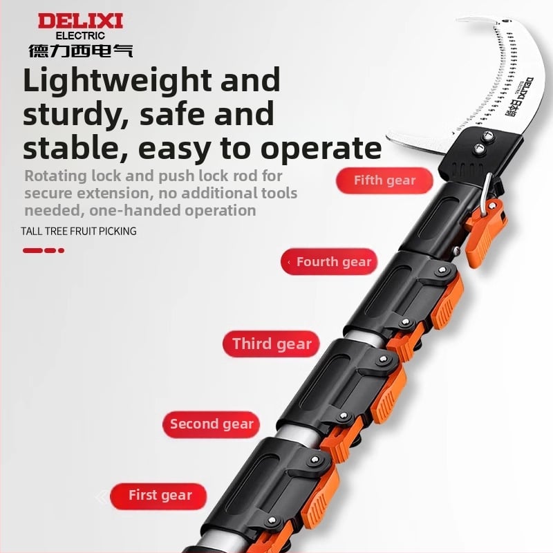 Delixi τηλεσκοπικό πριόνι δέντρων – κλάδεμα σε ύψος και φροντίδα κήπων