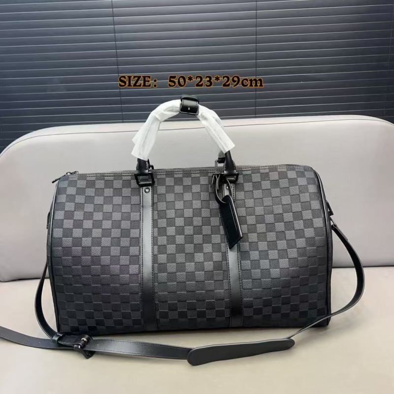 Мъжка презрамкова чанта за свободно време и пътуване – PVC, каре шарка, джоб за 8-инчов лаптоп, одобрена частна марка