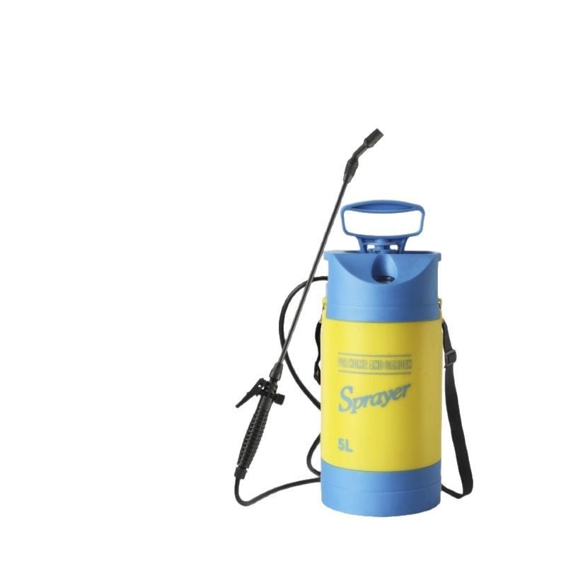 Κανάτα ποτίσματος με μετρητή πίεσης και ψεκαστήρα στον ώμο, PE/PP υλικό, για κήπο και απολύμανση