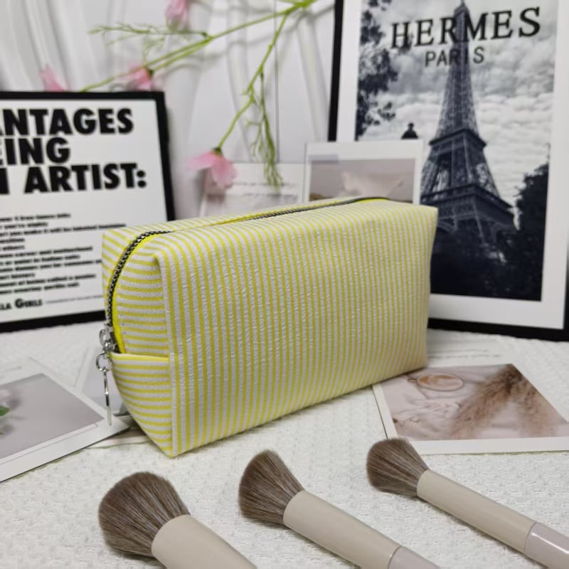 Козметична чанта с голям капацитет, полиестер с райета, лека и издръжлива, унисекс дизайн