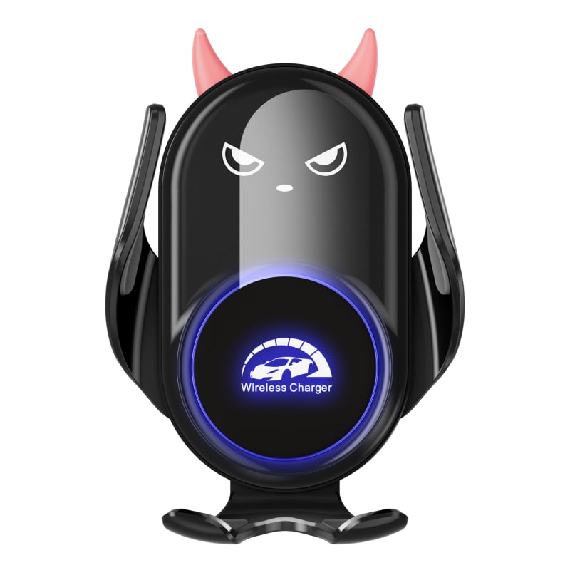 Автомобилен магнитен държател за телефон с безжично бързо зареждане 15W, щракващ монтаж върху въздуховод, универсален, автоматично захващане със сензор