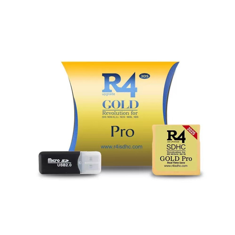 R4 SDHC DS Flash Kártya – 2024-es verzió, közvetlen csatlakozás, USB kártyaolvasóval, beépített memória nélkül