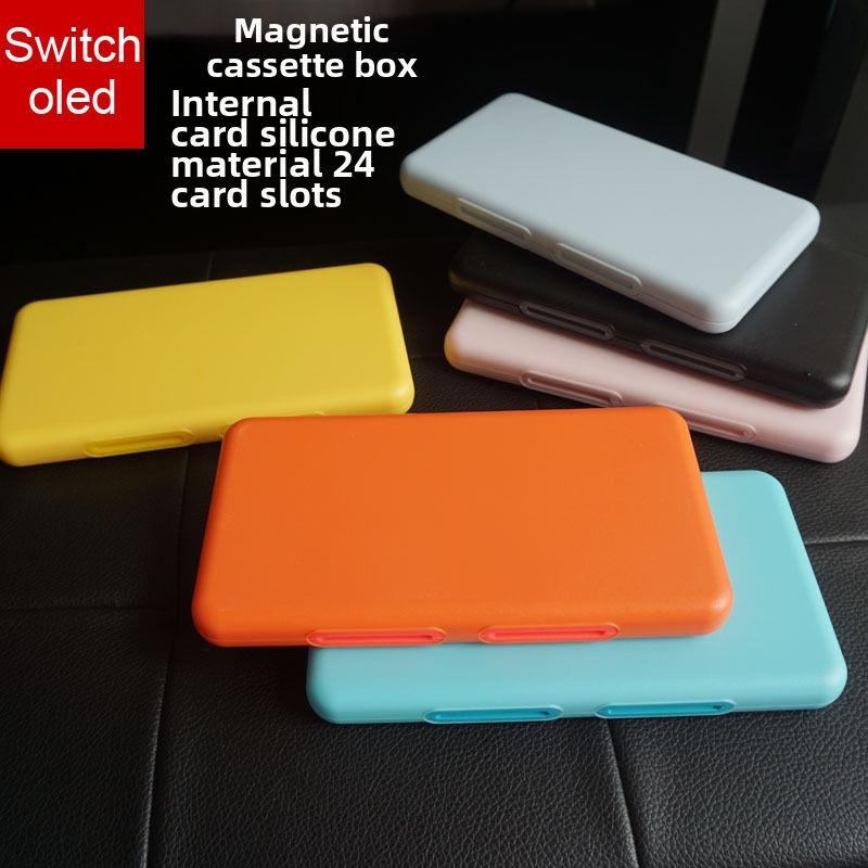 Držiak kariet Switch – silikónový magnetický úložný box, kapacita 24 kariet, kompatibilný s Nintendo Switch