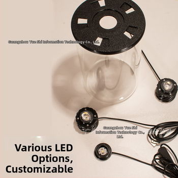 Augstas borosilikāta stikla ekoloģiska pudele mikro ainavai ar USB augu lampu – DIY materiāls