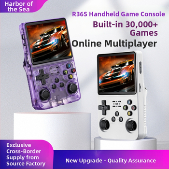 Rokas spēļu konsole ar atvērtā koda sistēmu retro arkādes spēlēm, dubultā sistēma, 64GB/128GB atmiņa, MP4 atskaņotājs