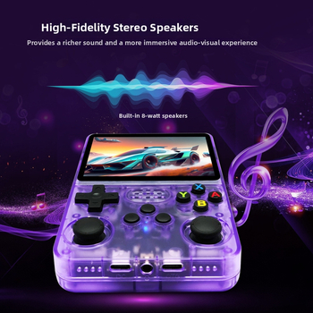 Rokas spēļu konsole ar atvērtā koda sistēmu retro arkādes spēlēm, dubultā sistēma, 64GB/128GB atmiņa, MP4 atskaņotājs