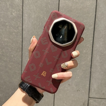 Θήκη Huawei Mate60RS για κινητό, Ultra‑λεπτή σκληρή θήκη PC με υφή Kevlar ανθρακονήματος, Αντιπτώση, Μαγνητικό κλείσιμο